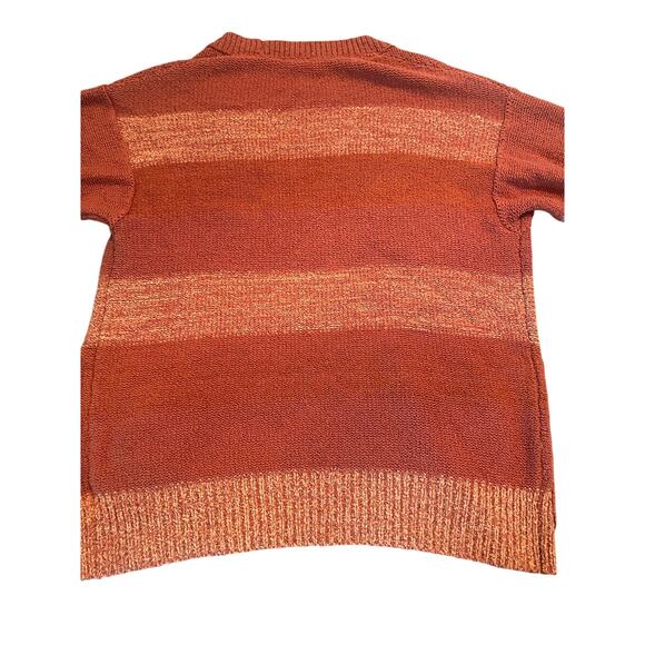 Free People Southport Beach Coral Orange Striped Cardigan Sweater Women's XS - Picture 4 of 9